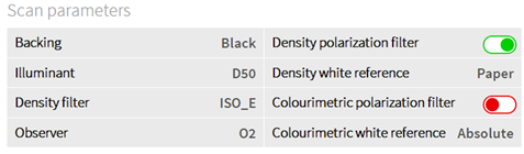 1. Scan parameter setup