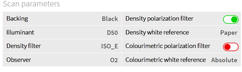 1. Scan parameter setup