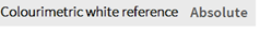 8. White reference colorimetric