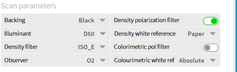 3. Scan parameter setup