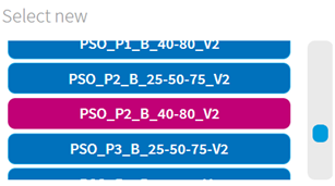 4. Available targetsets